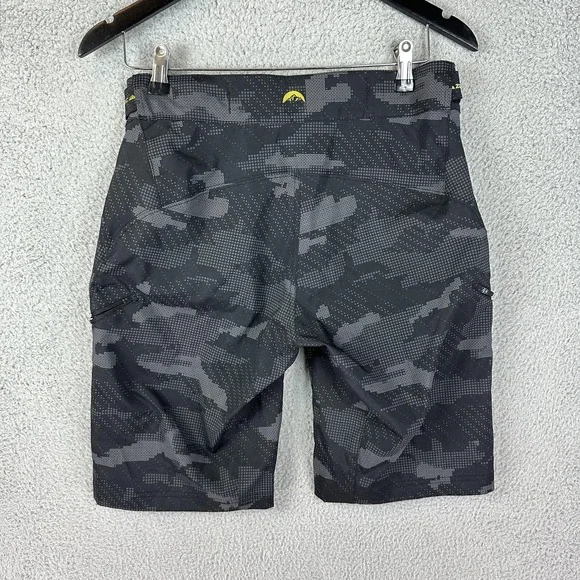Zoic Shorts Mens Small Gray Camo Mountain Bike MTB Zip Pockets Stretch Trail Men - Picture 7 of 12